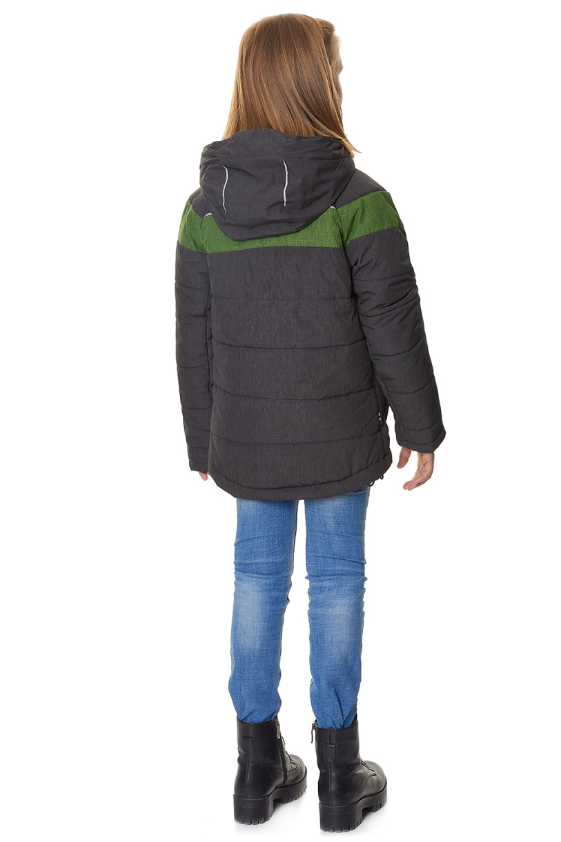 Junior (Джуниор) куртка (плащевая, серо-зеленый) детский