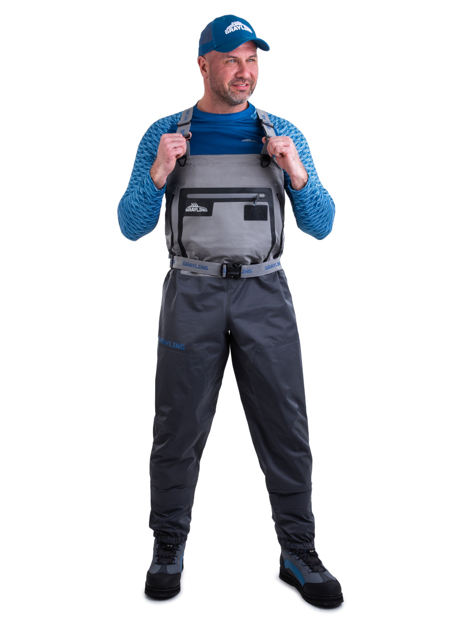 Таймень вейдерсы для рыбалки GRAYLING GRWF3-001, серый/т.серый